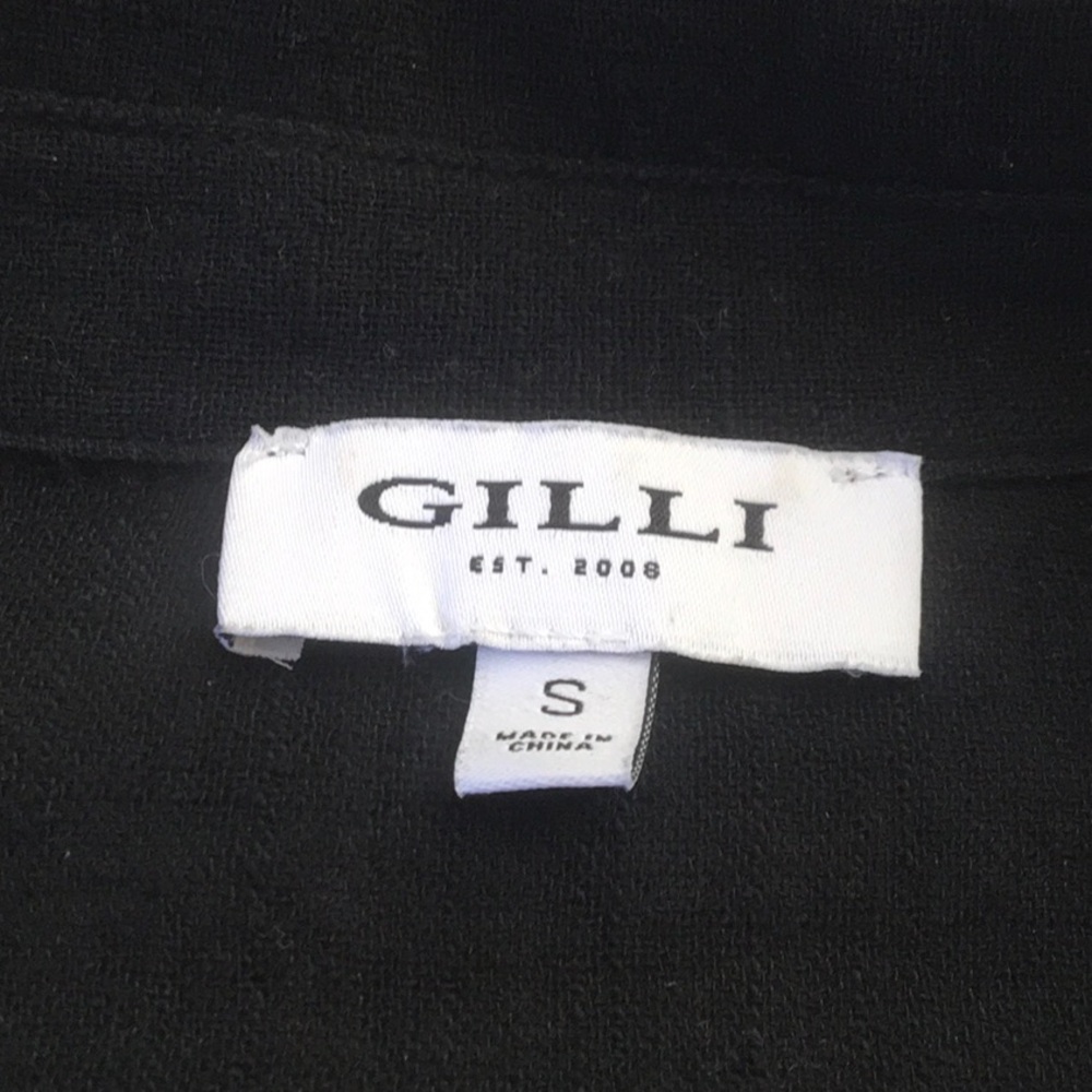 G.I.L.I./BLACK-GUAZE BUTTON DOWN FRONT SHIRT - Picture 11 of 16
